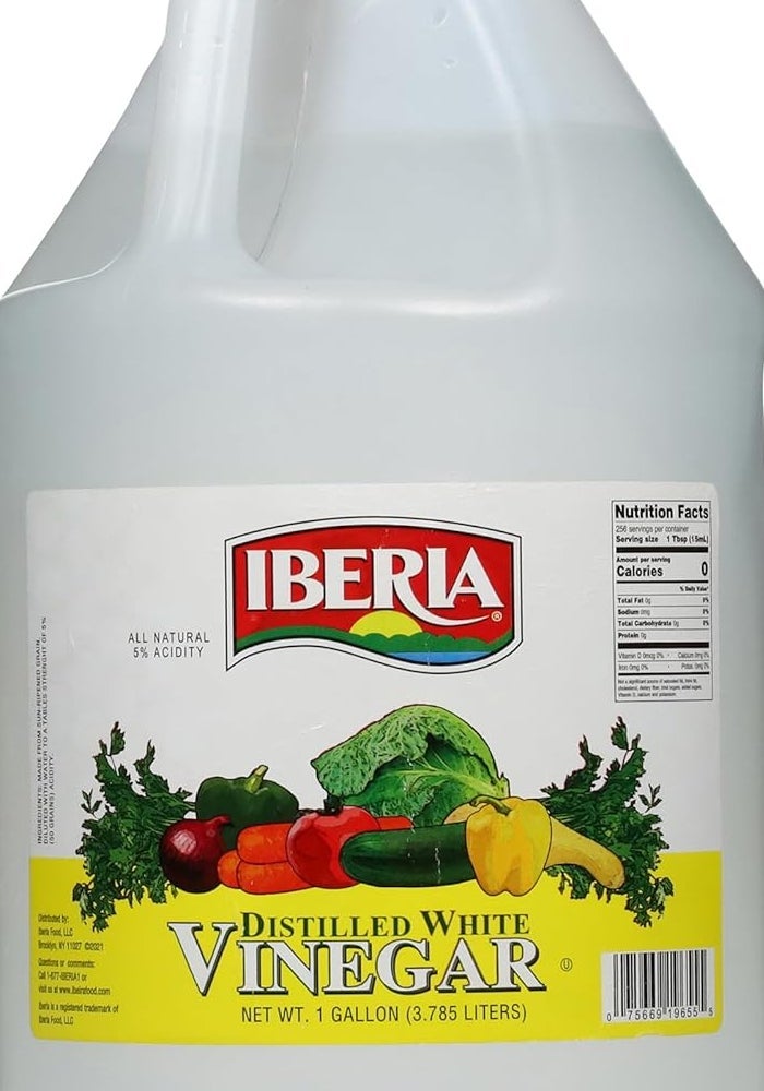 Iberia All Natural Distilled White Vinegar, 1 Gallon - 5% Acidity - Image 1
